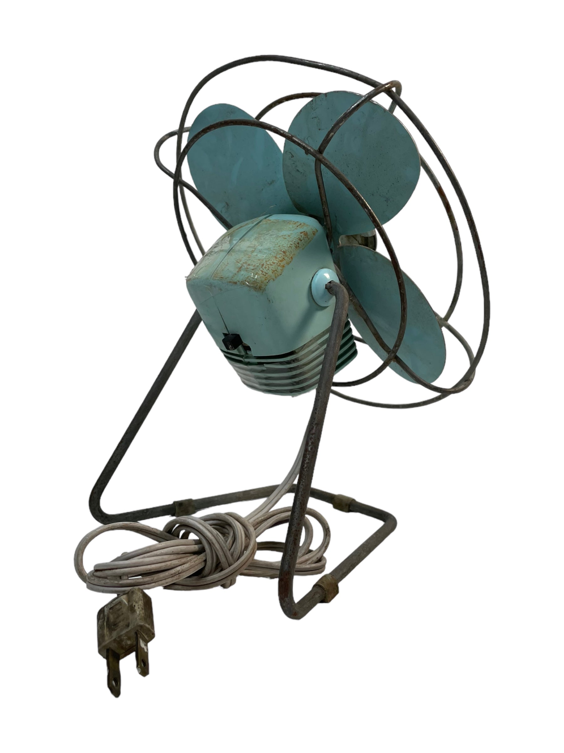 Ventilateur Vintage en Métal Bleu Electrohome