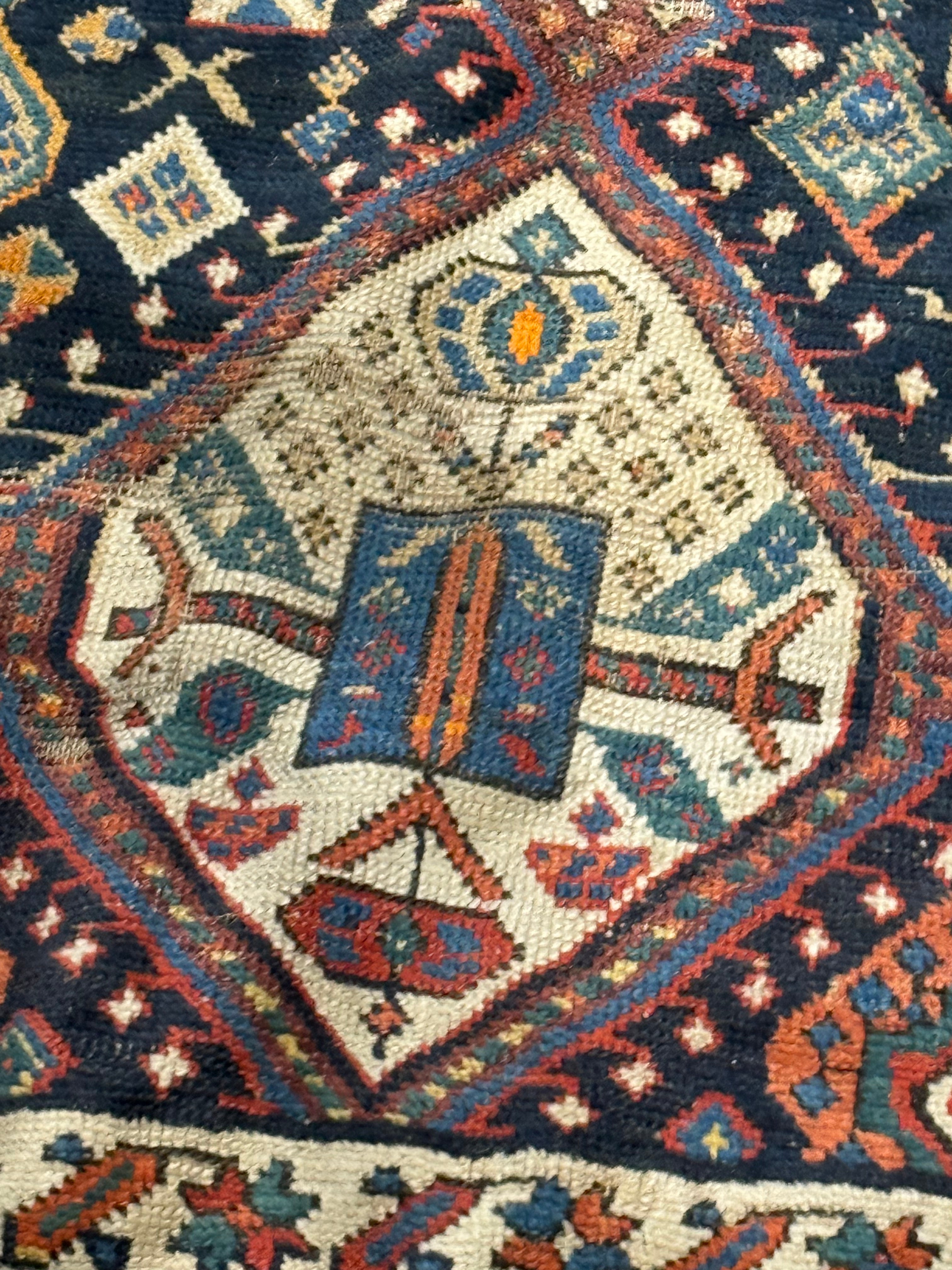 Antique Caucasian Kuba Shirvan Runner Rug c. 1890–1910 | Hand-Knotted Wool | 100 × 350 cm (3’3” × 11’6”)