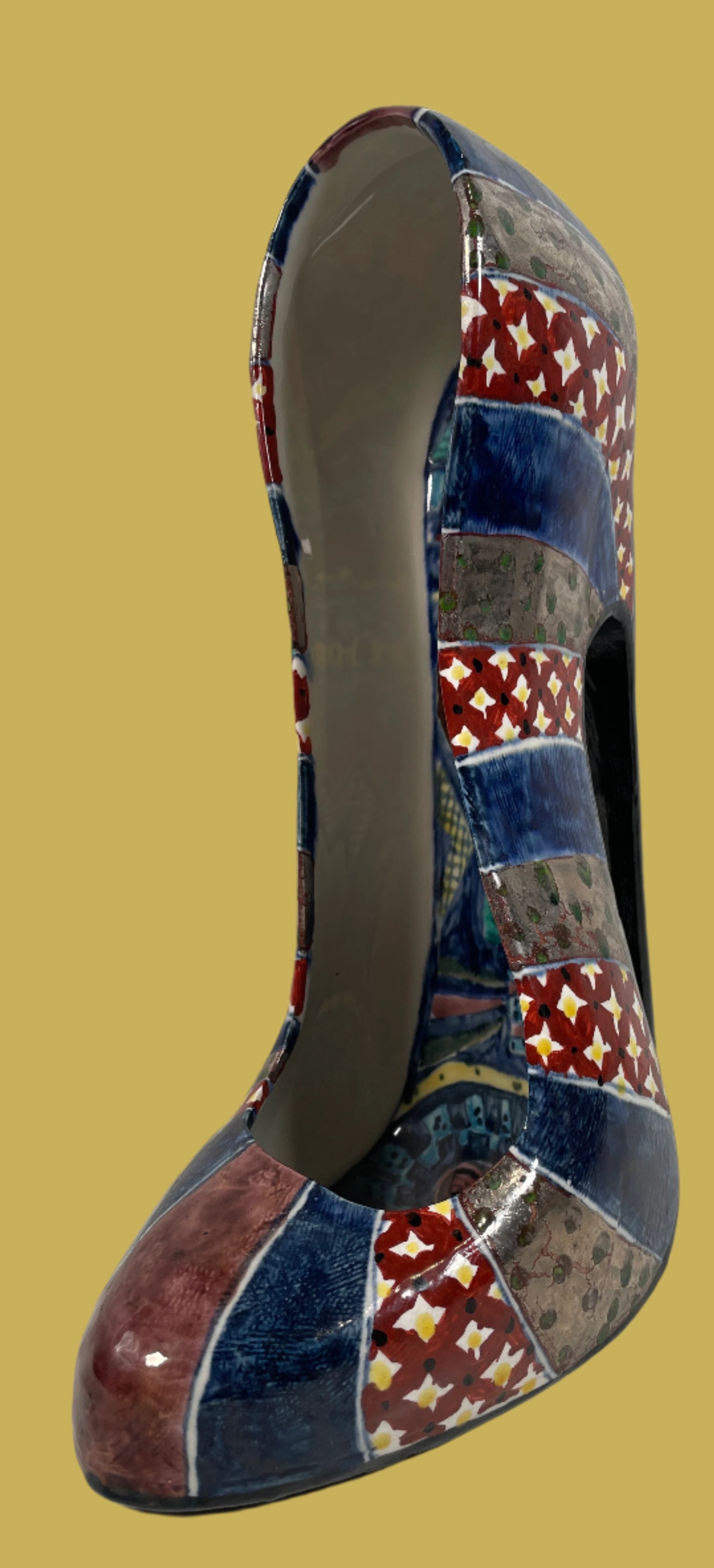 Signed Ceramic High Heel Sculpture – “Kinichi” Art Piece