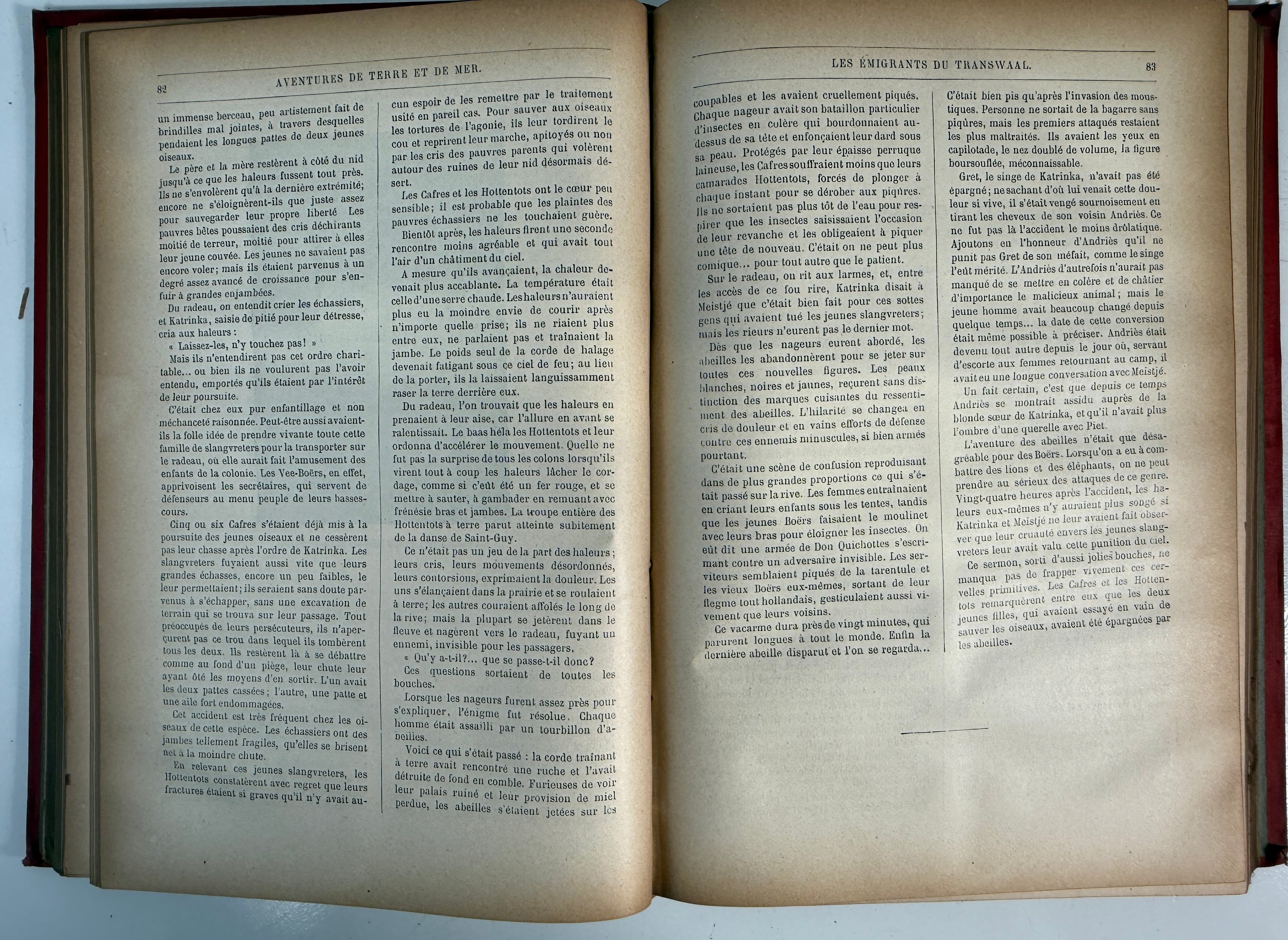 Livre de Hetzel Mayne Reid des années 1880 – Terre et Mer, illustré