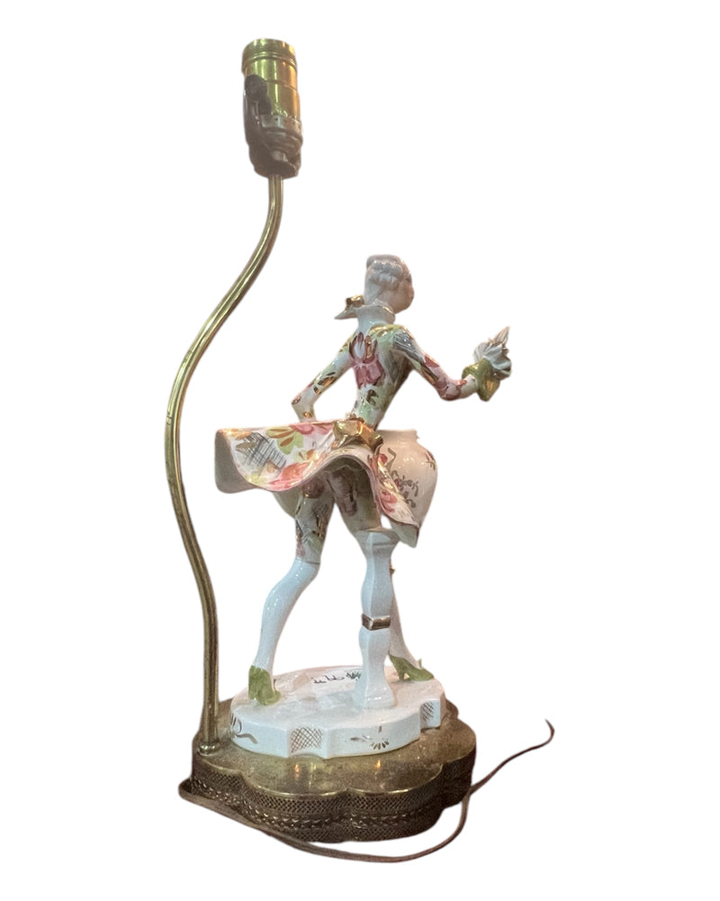 Vintage Baroque "Rococo-Style" Figurine Lamp