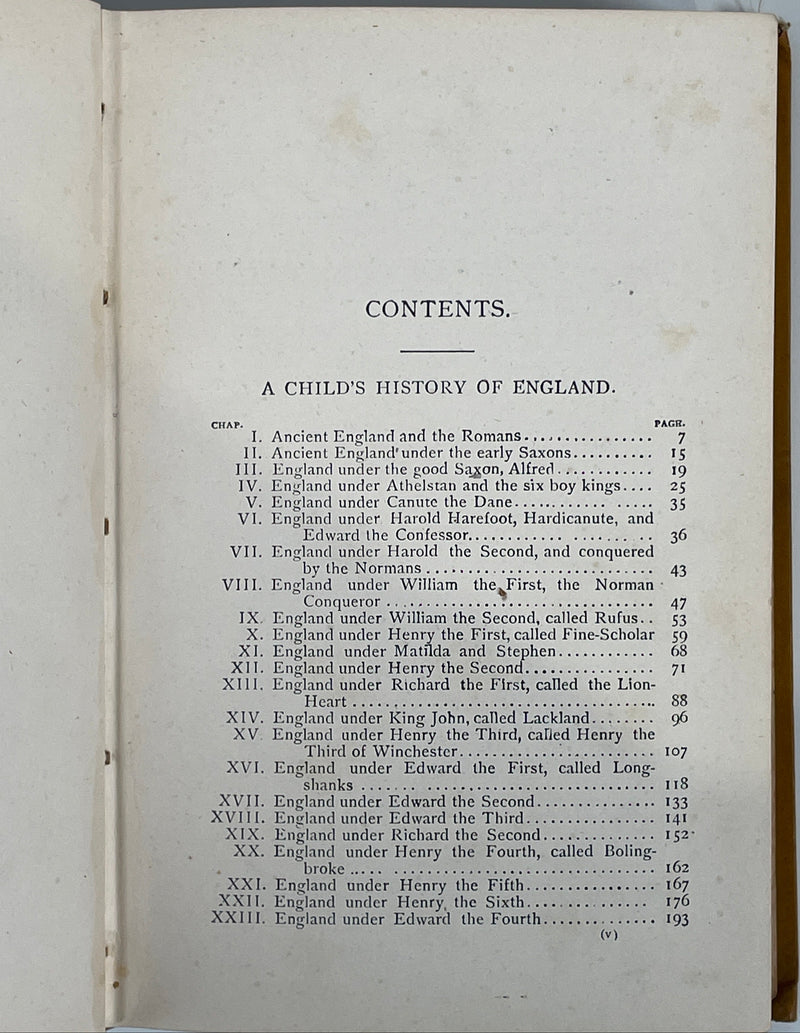 Dickens, Histoire de l'Angleterre pour les enfants, illustrée, Lovell, vers 1800