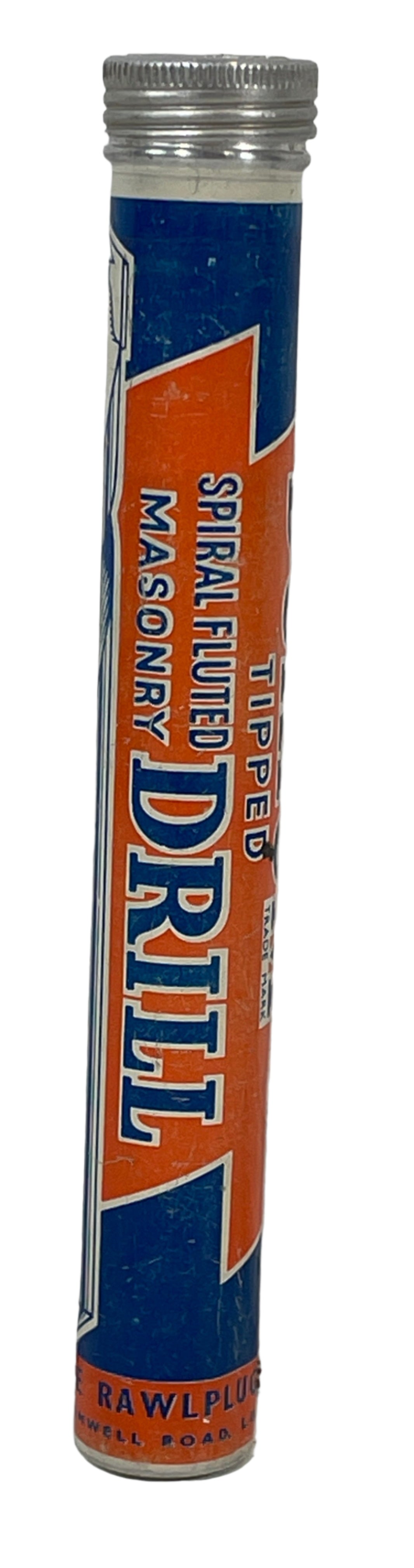 Vintage Rawlplug Drill Bit Tin, Durium , With Manual Inside. Empty TIN Container