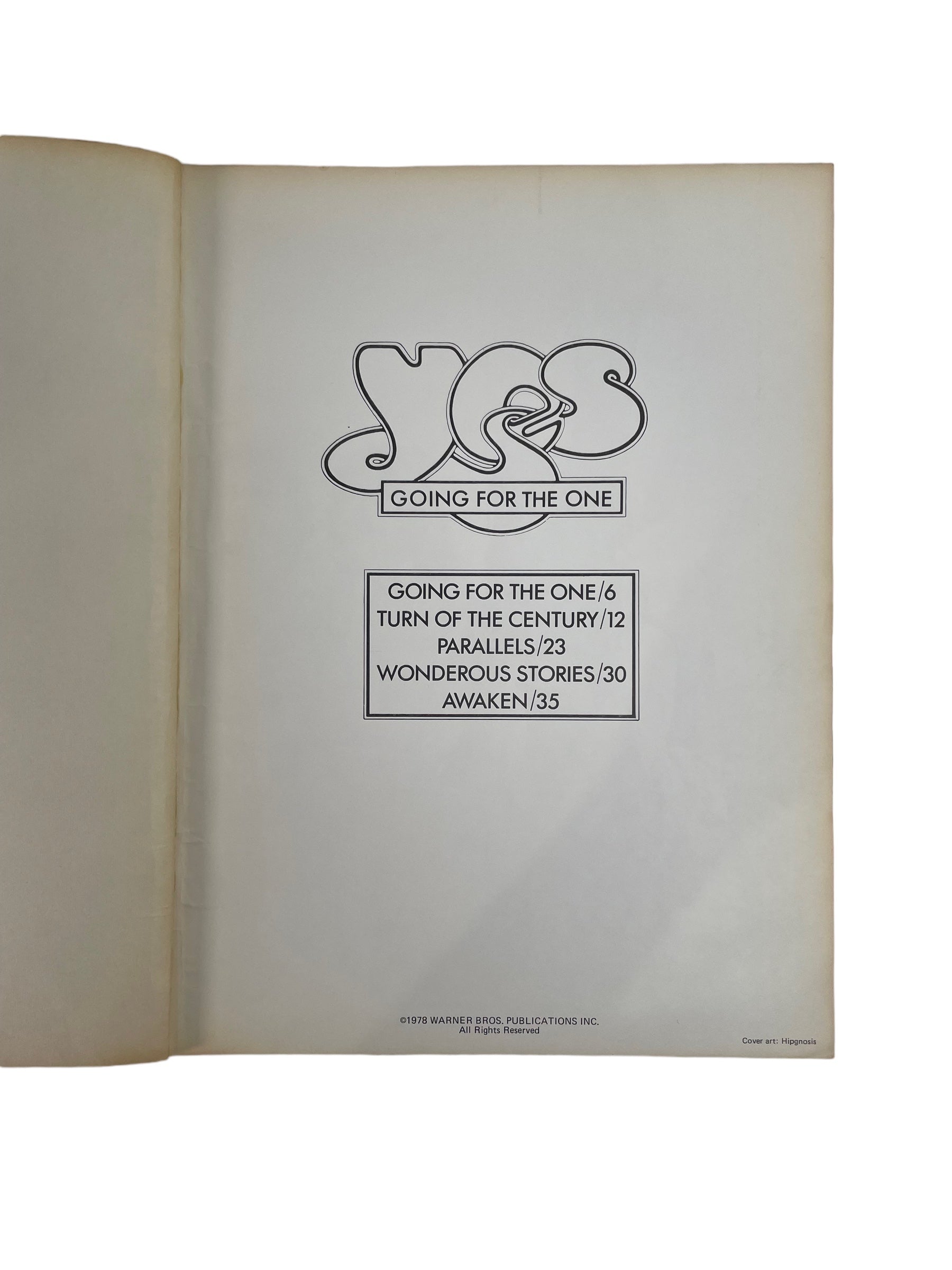 Lot of two Yes Sheet Music Songbooks featuring "Yes- Going For the One" (1978) and "Yes Tormato" (1979)