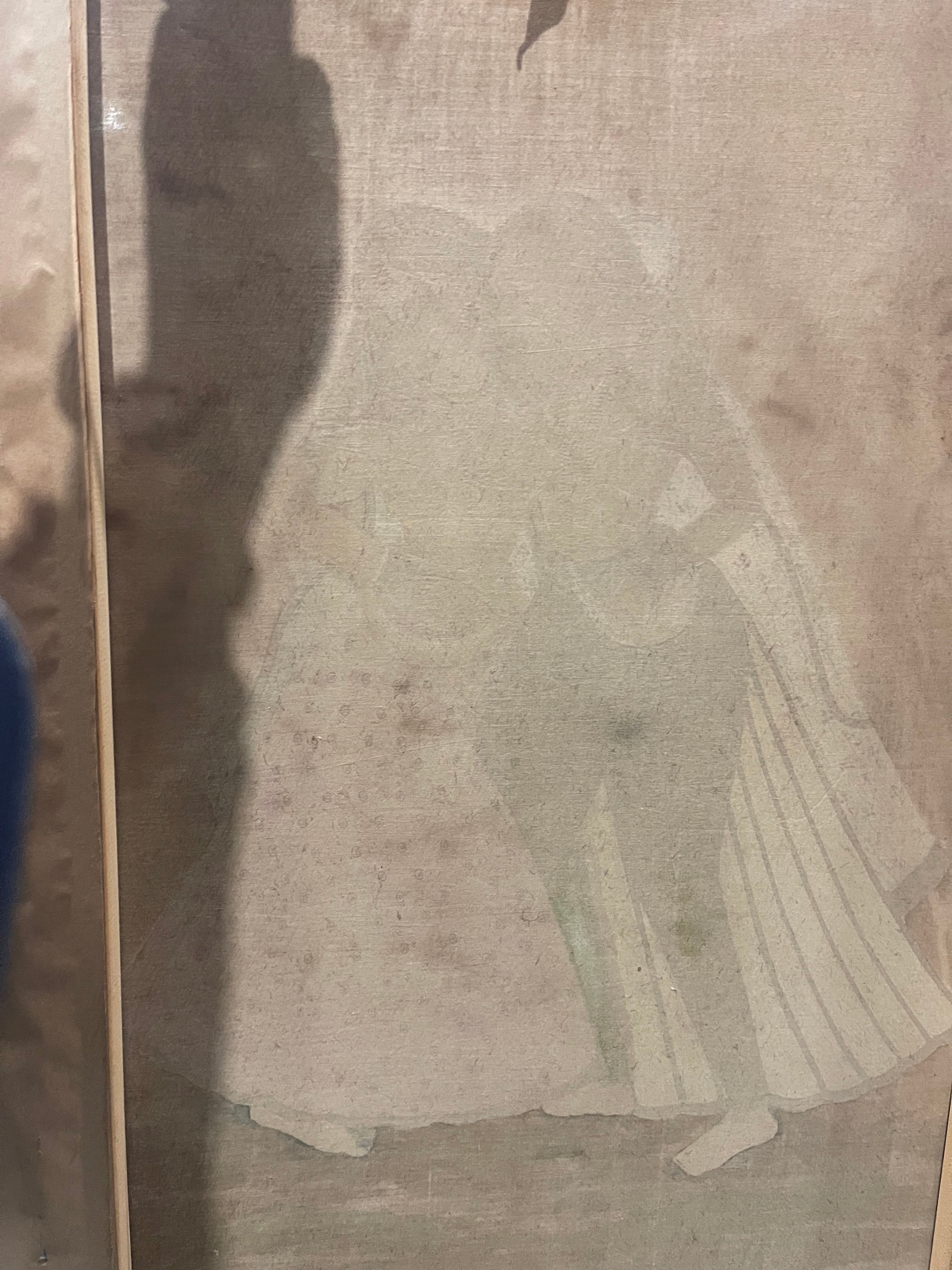 Large Hand-Painted Indian Wall Art – Framed Statement Decor (50”x24”)