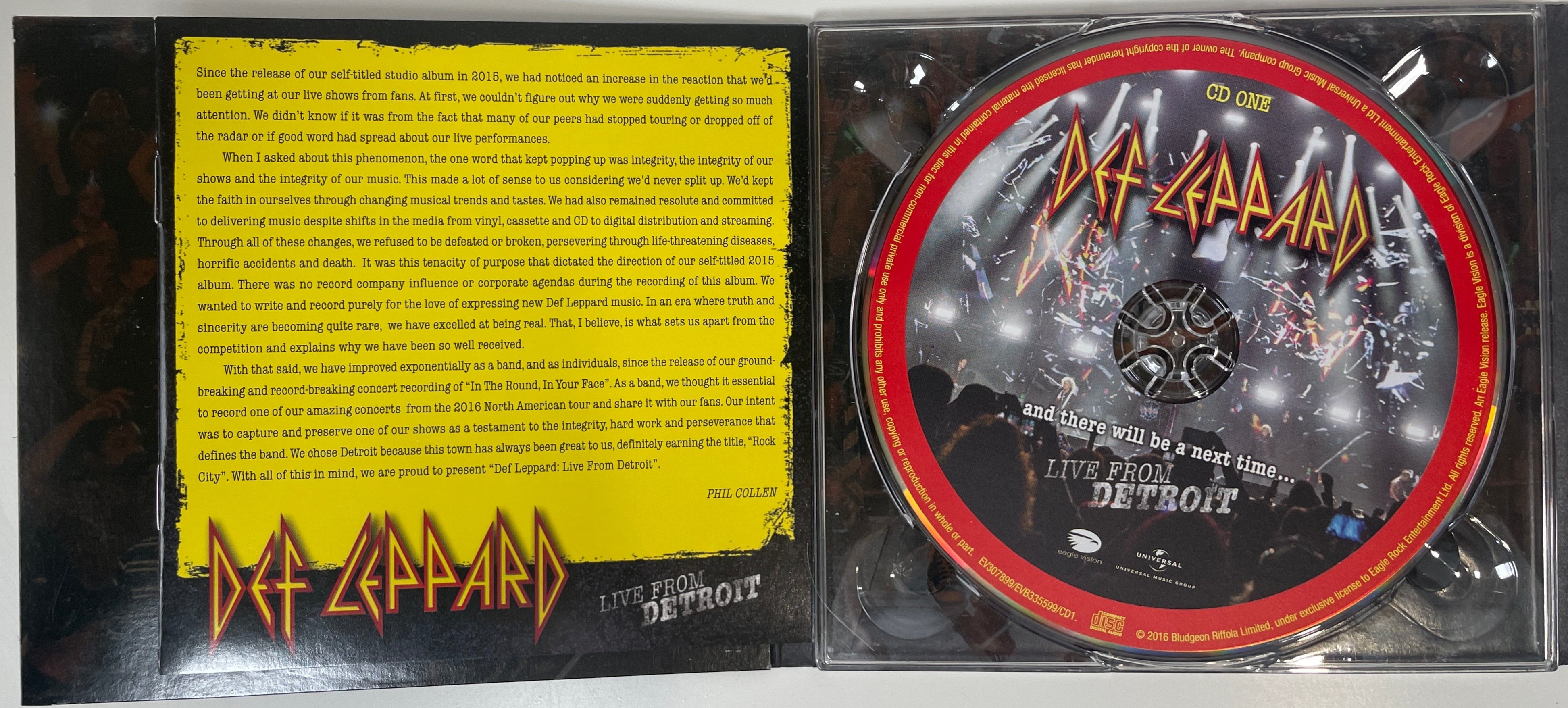 Def Leppard : Et il y aura une prochaine fois... : Live From Detroit, 2 CD, 1 DVD