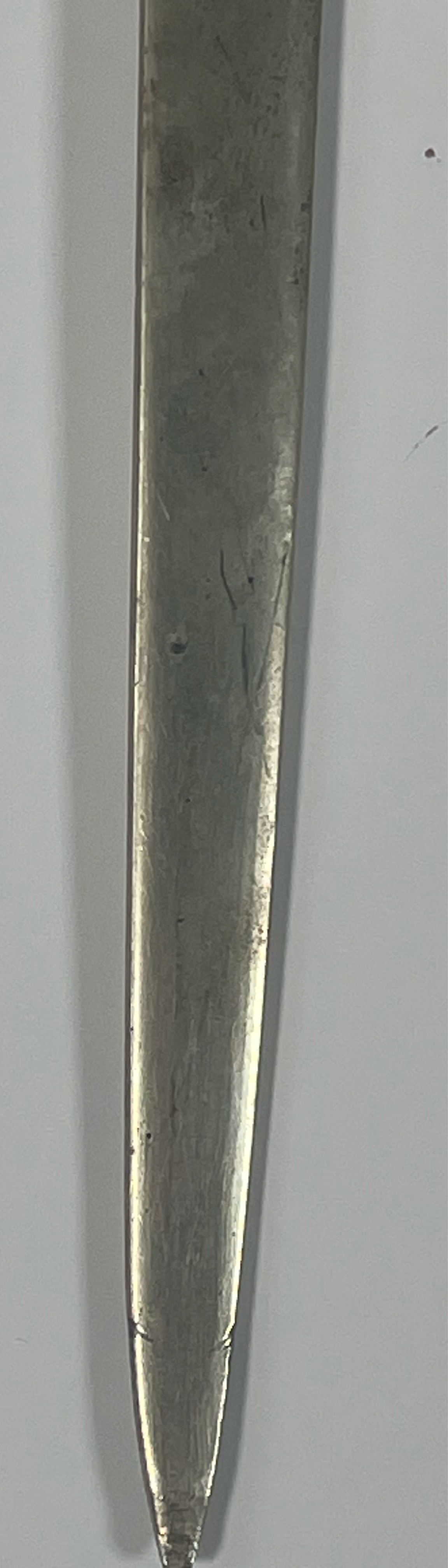 Antique Decorative Letter Opener with Tang Brass or Bronze  Circa 1920-30s