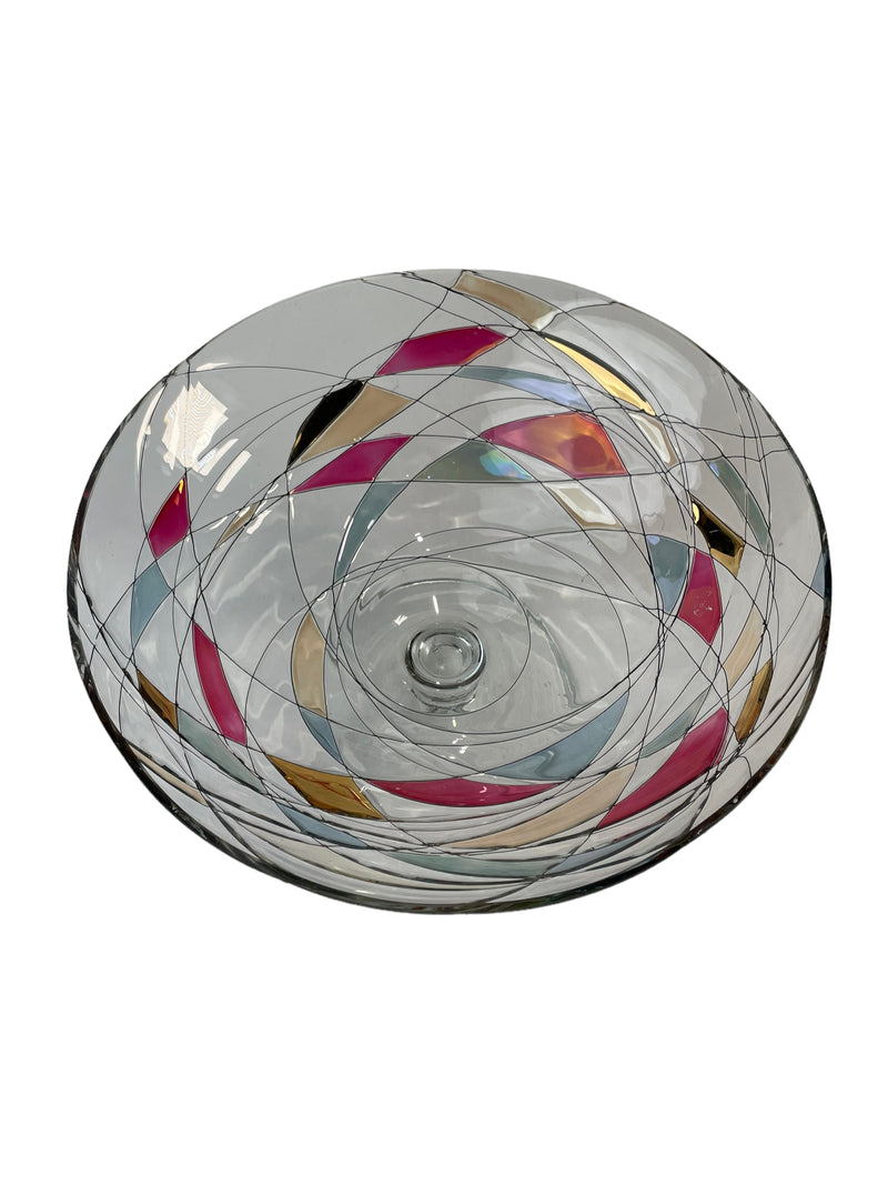 Luminescence Mouth-Blown Glass Crystal Serving Bowl