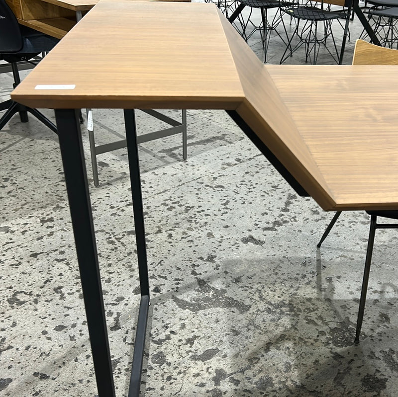 Walnut Veneer 2 Tiered Desk