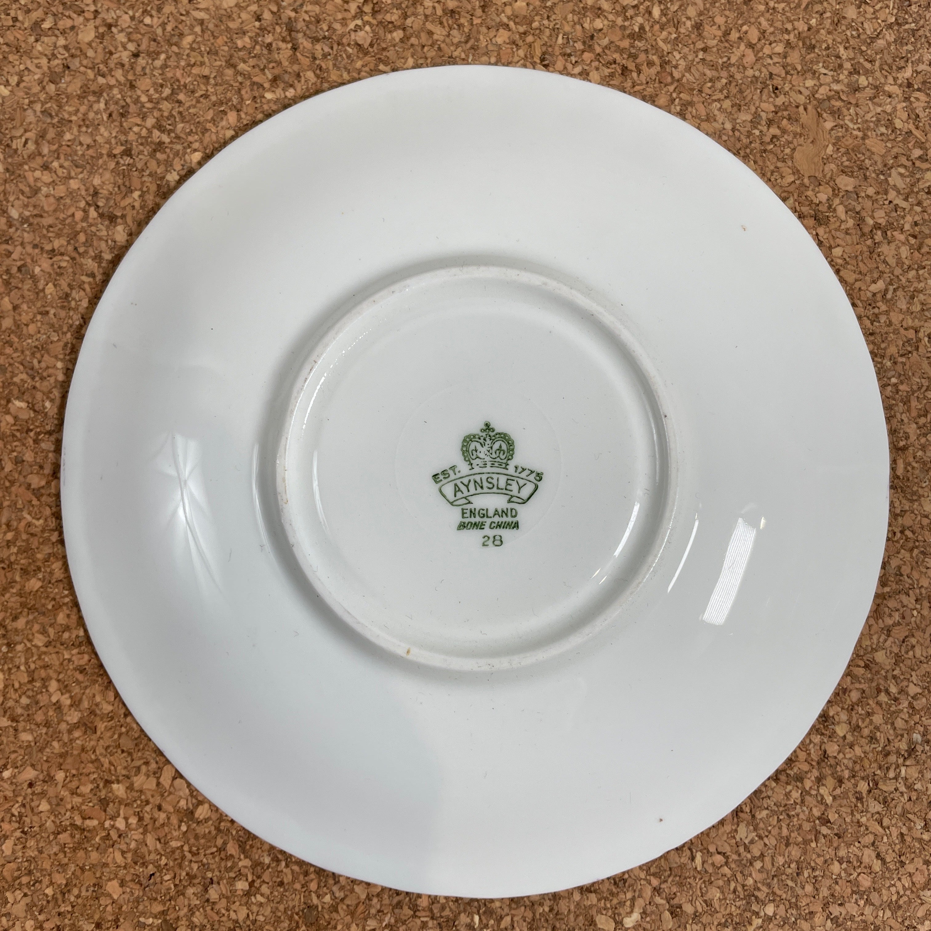 Aynsley, Fine China,  Blue Rose Vintage teacup and Saucer Set England