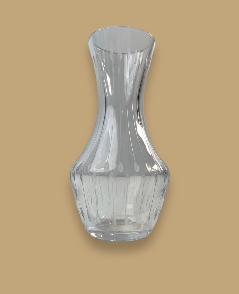 Petit vase VAL St Lambert en verre clair - Signé