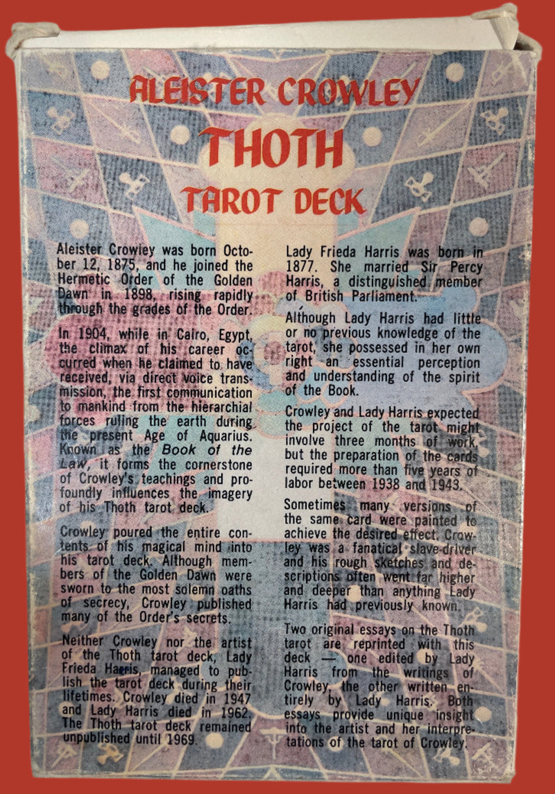 Aleister Crowley THOTH Tarot Deck. 1978/1983. Large Cards 3.75 x 5.5