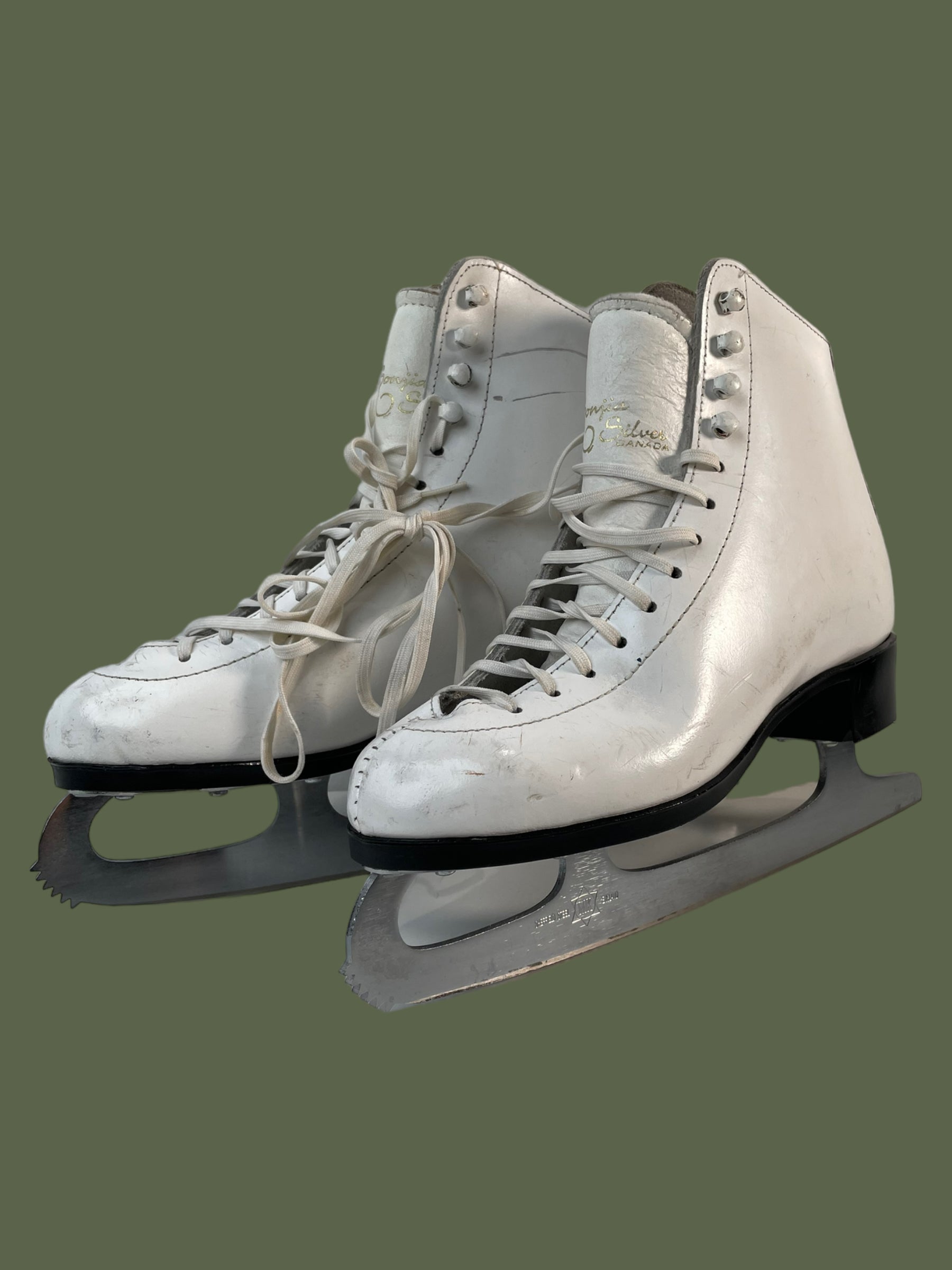 Sonjia Silver Canada Women’s Size 6 White Leather Figure Skates