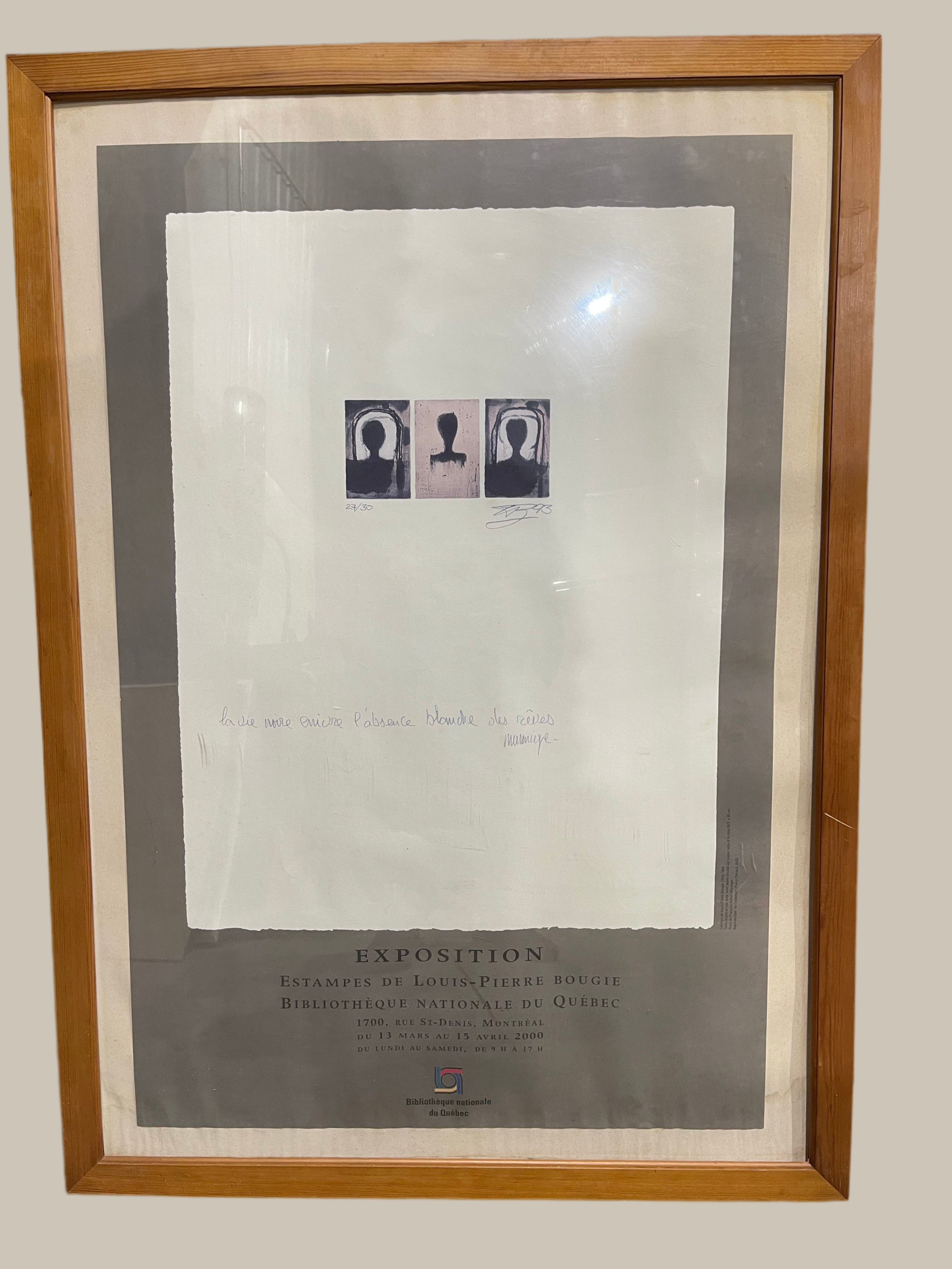 Louis-Pierre Bougie Signed Print (27/30) – Framed Québec Fine Art, 1993