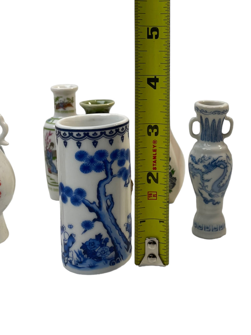 Set of 12 Vintage Japanese 1980 Franklin Porcelain Miniature Vases