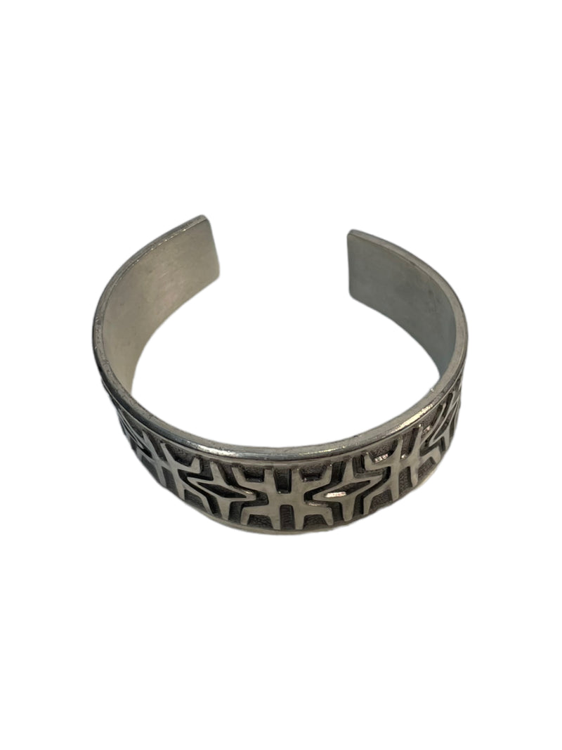 Vintage Brodrene Mylius Pewter Cuff Bracelet