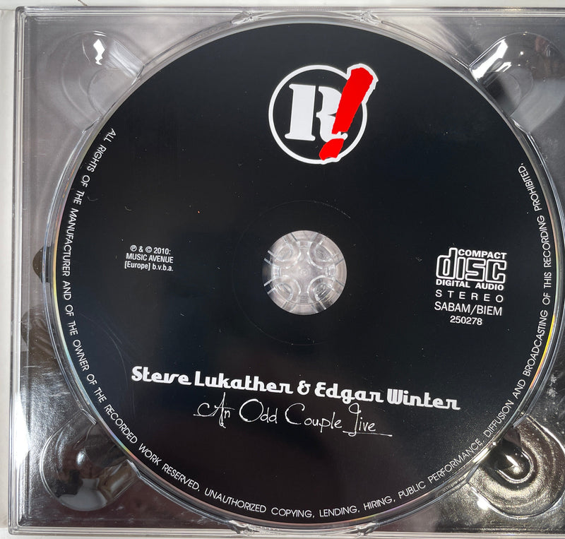 Steve Lukather &amp; Edgar Winter - An Odd Couple CD live, bon état