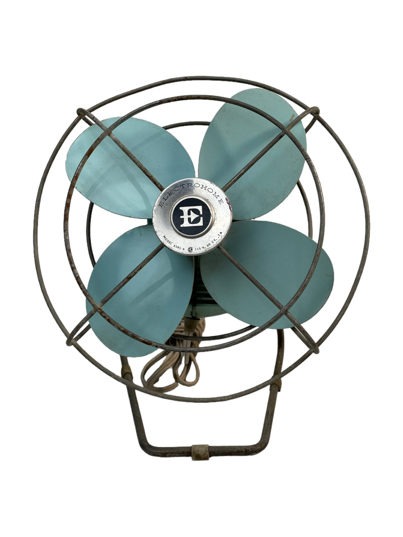 Vintage Blue Electrohome Metal Fan