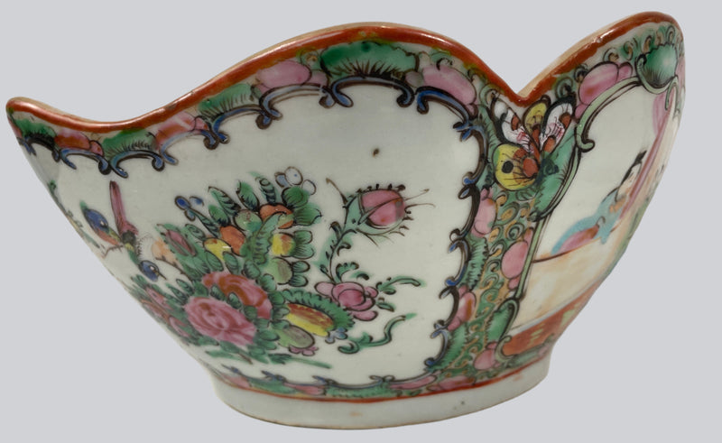 Antique, Serving Bowl, 19th Century, China, Floral Rose Pattern.