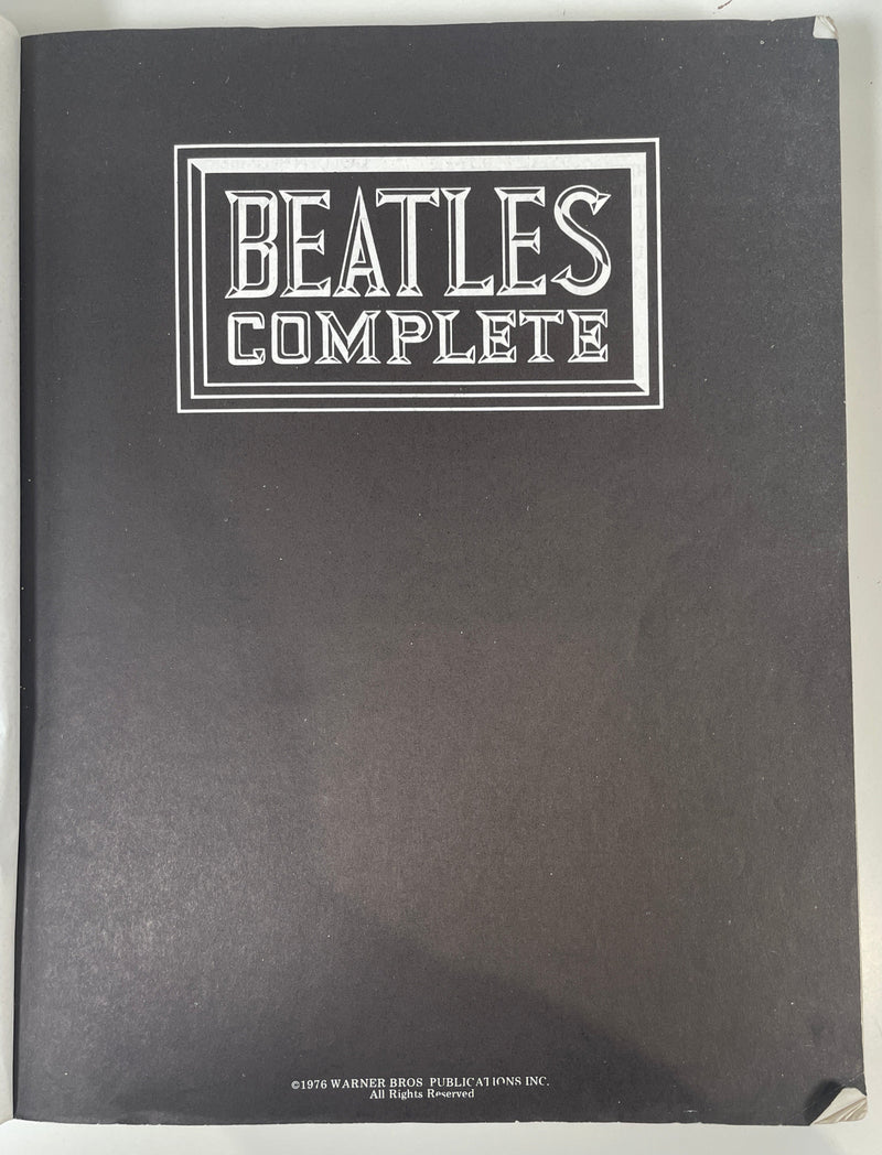 The Beatles Complete Song Book 1979 John Lennon Paul McCartney