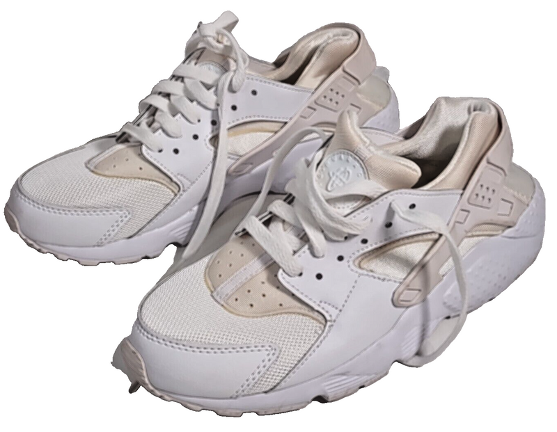 Nike Air Huarache Run (GS) Girl's Size 7Y, Sneakers White.  UK 6, EUR, 40, BR 38