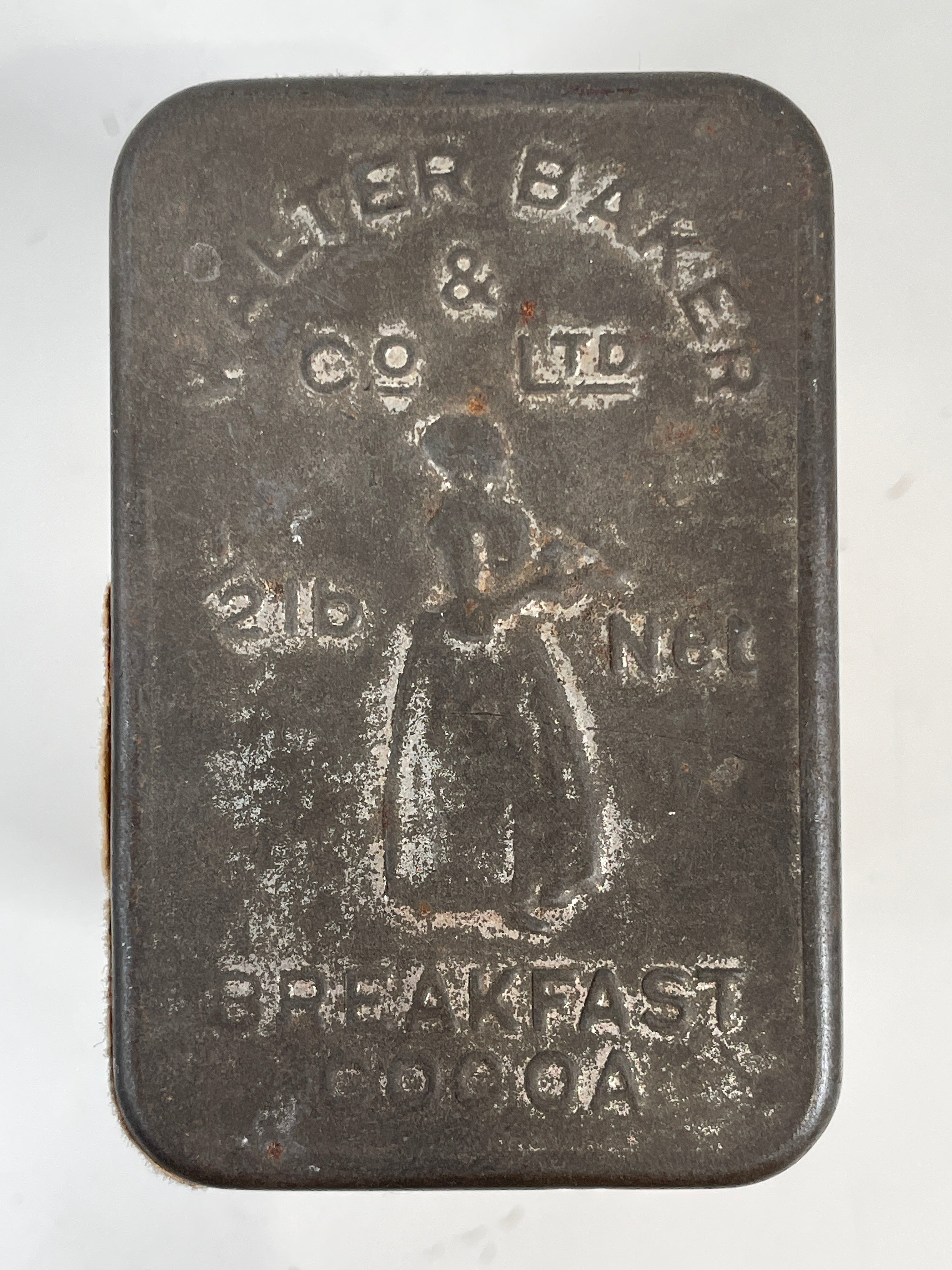 Boîte de conserve vintage. Walter &amp; Bakery, cacao pour le petit-déjeuner