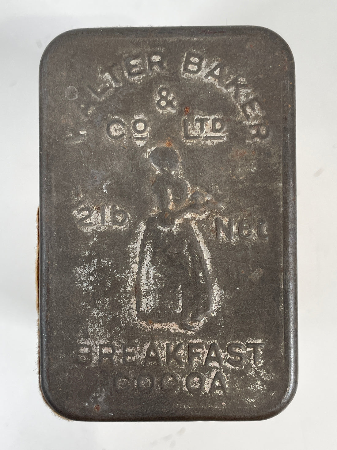 Boîte de conserve vintage. Walter &amp; Bakery, cacao pour le petit-déjeuner