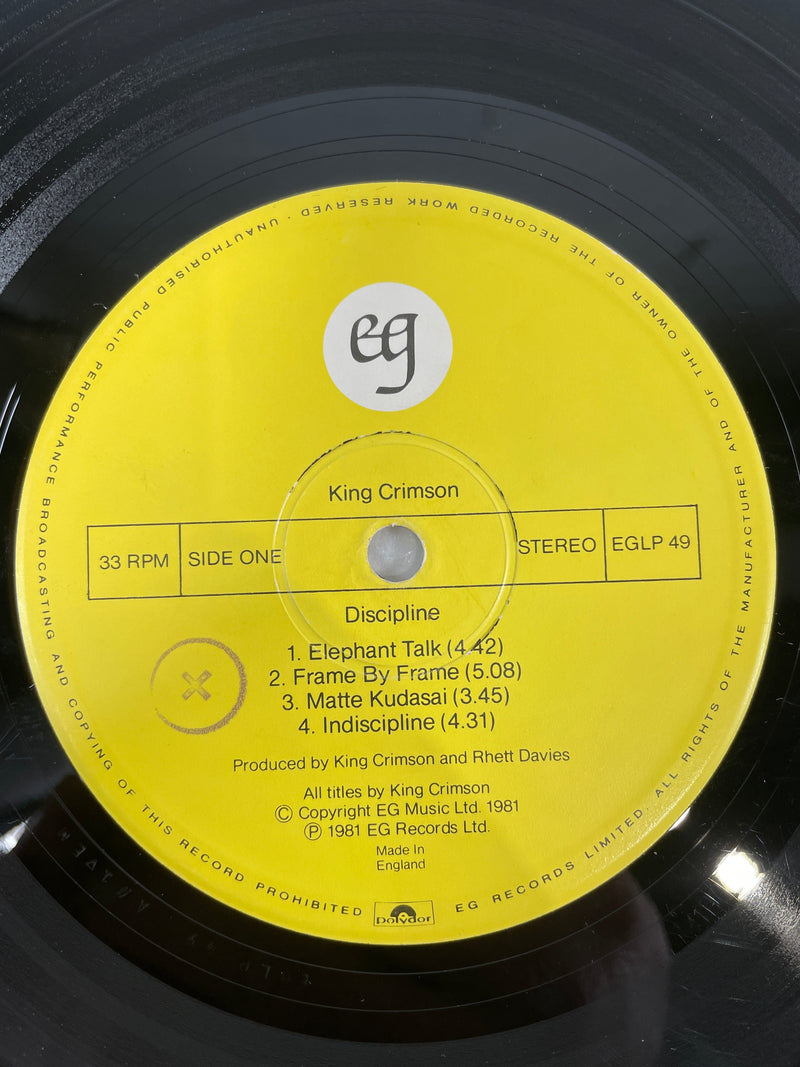 King Crimson - Discipline - 1981 EG Music, EGLP 49, England