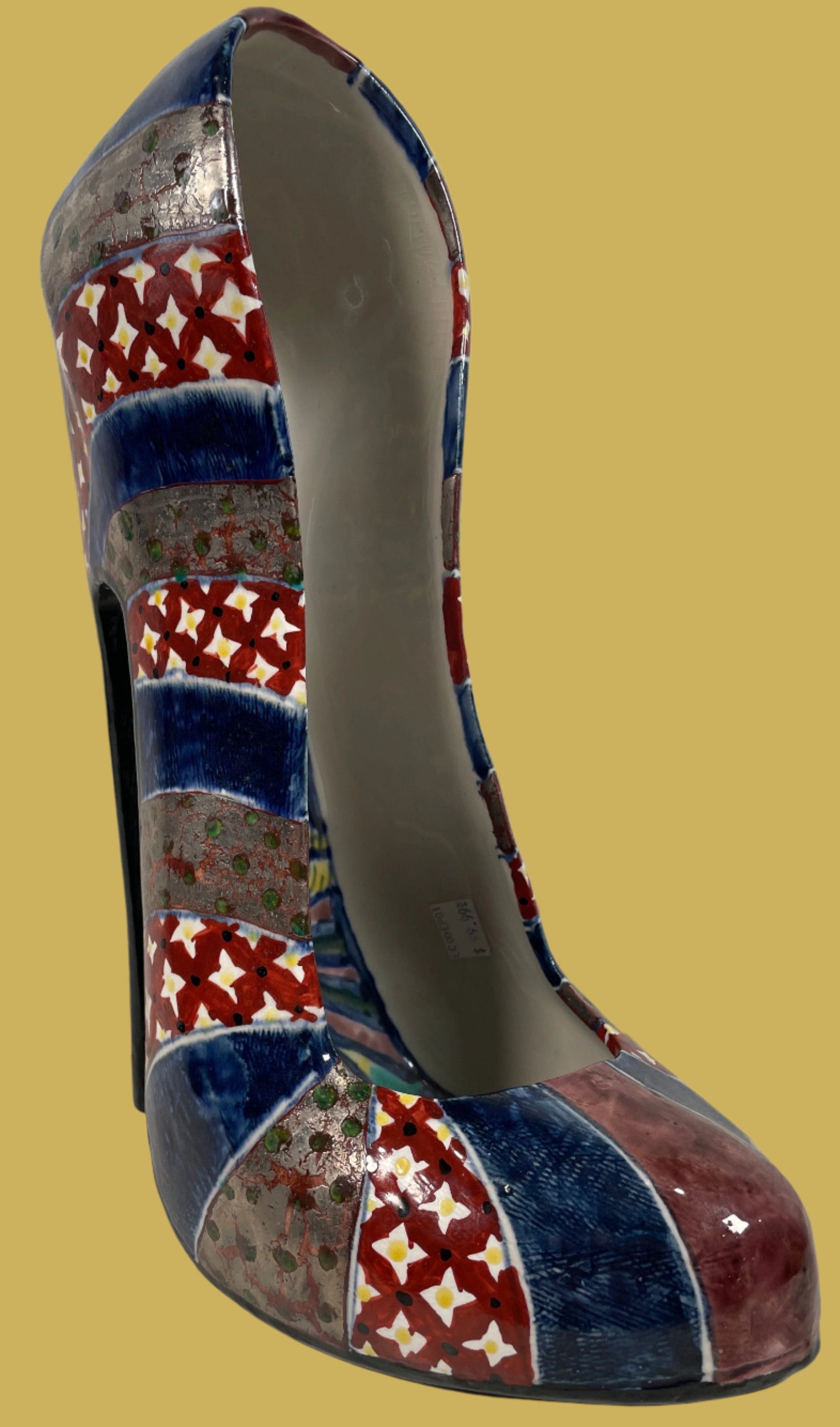 Signed Ceramic High Heel Sculpture – “Kinichi” Art Piece
