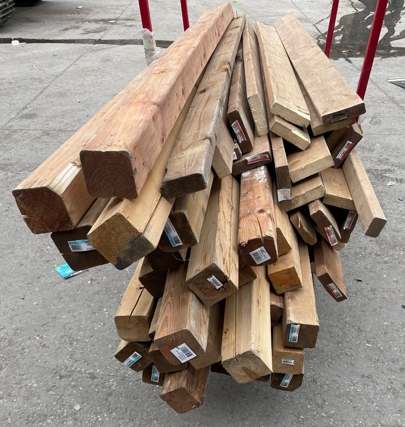 Lot of porcupine Cedar lumber