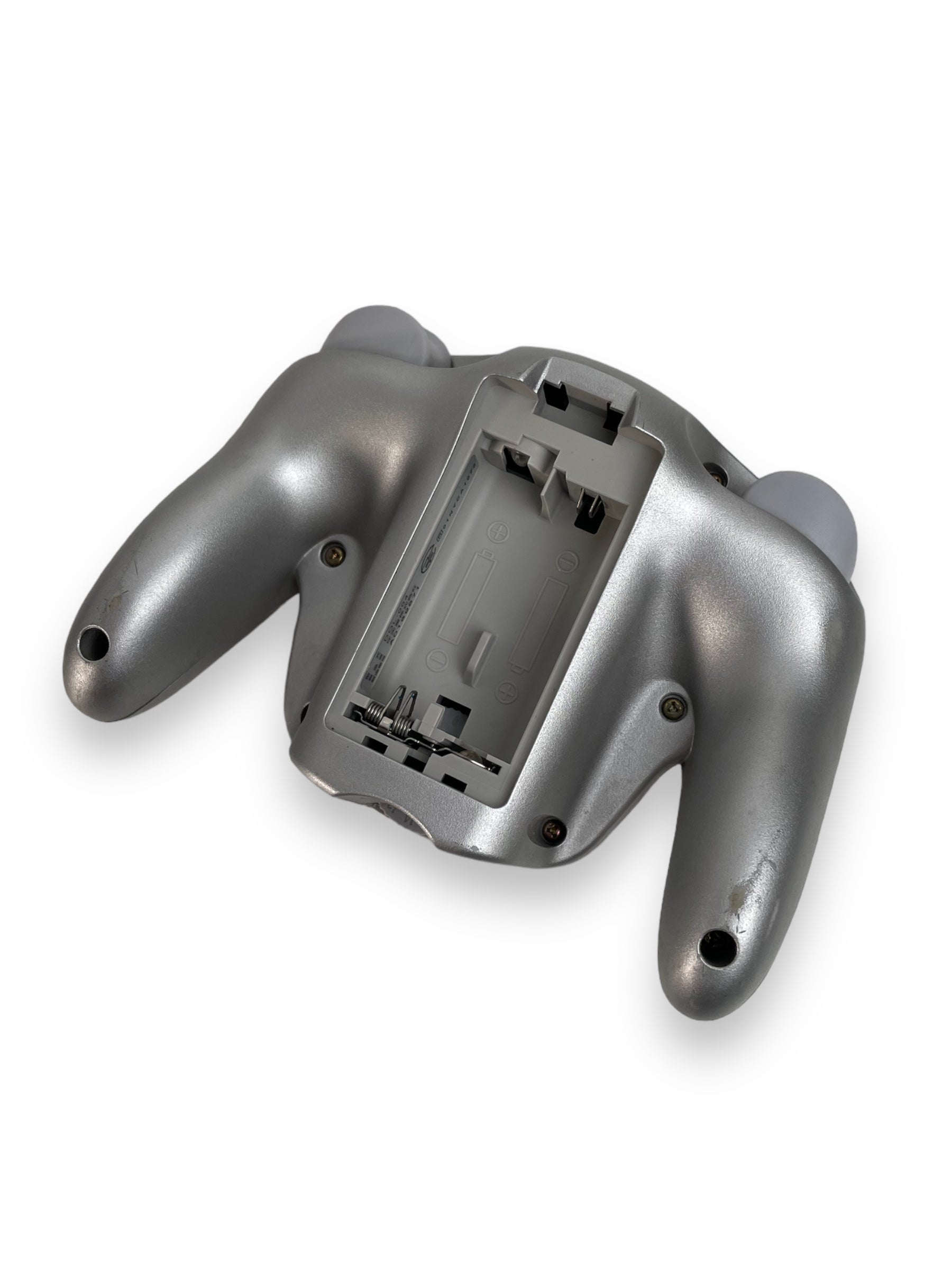 Manette sans fil Nintendo GameCube Wavebird en finition platine argentée