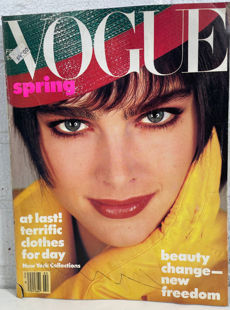 Magazine Vogue Vintage de février 1986 Brooke Shields par Richard Avedon