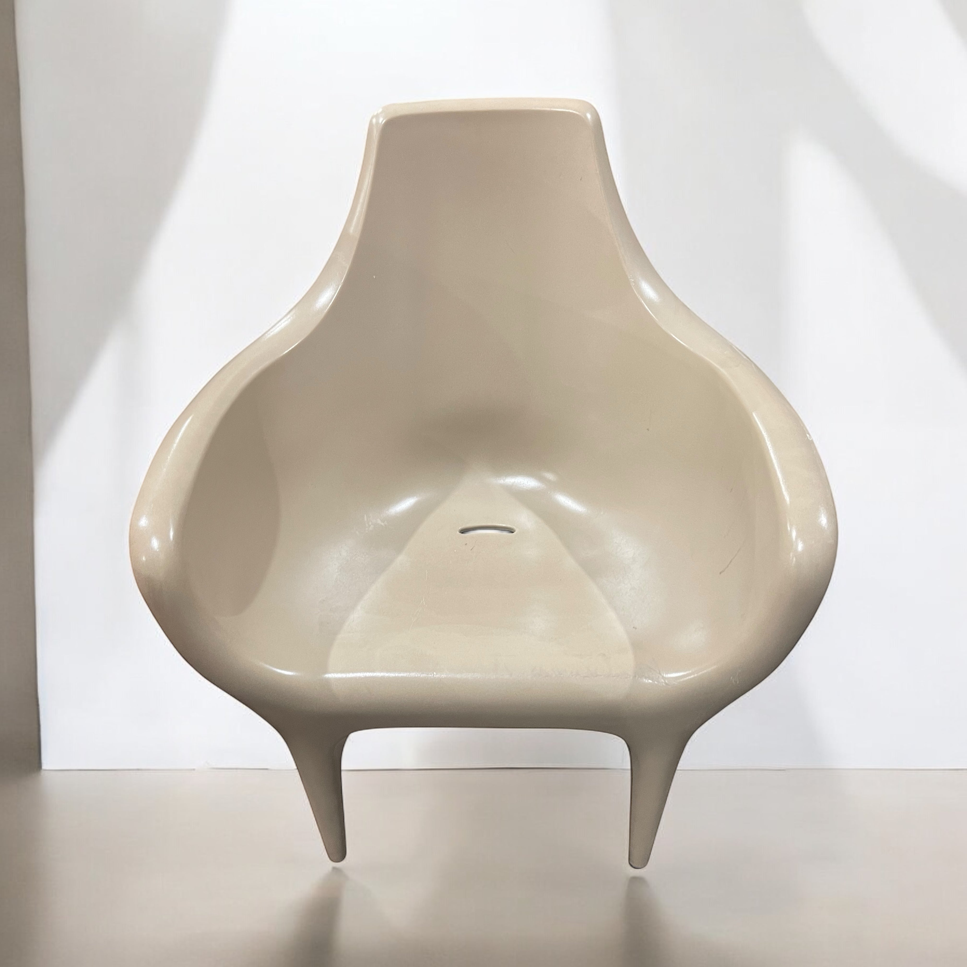 Jaime Hayon Showtime Nude armchair by BD Barcelona Design. Sculptural modern polyethylene designer chair for indoor or outdoor use. Local pickup Montreal only.