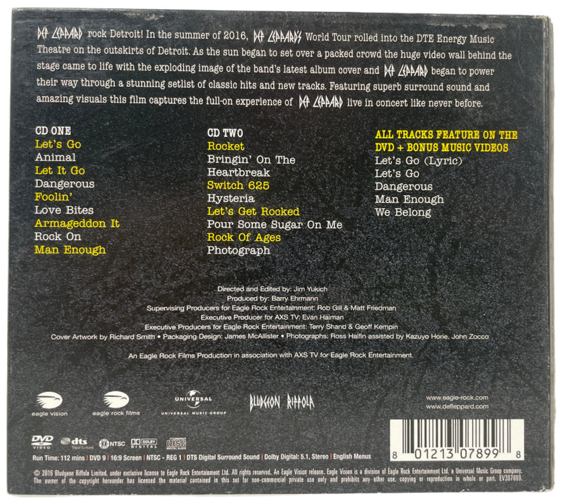 Def Leppard : Et il y aura une prochaine fois... : Live From Detroit, 2 CD, 1 DVD