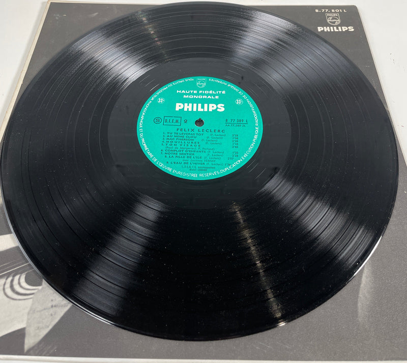 FÉLIX LECLERC, AUTOGRAPHE, VINYLE LP - Pressage Canada - PHILIPS B 77.389 L, 1964