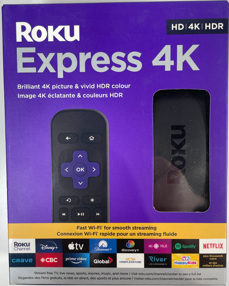 Roku Express 4K+ Streaming Media Player 3940CA2, 2022, Sealed