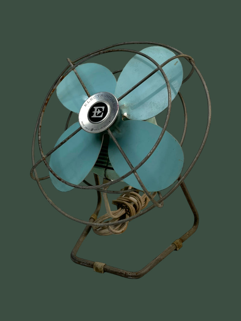 Ventilateur Vintage en Métal Bleu Electrohome