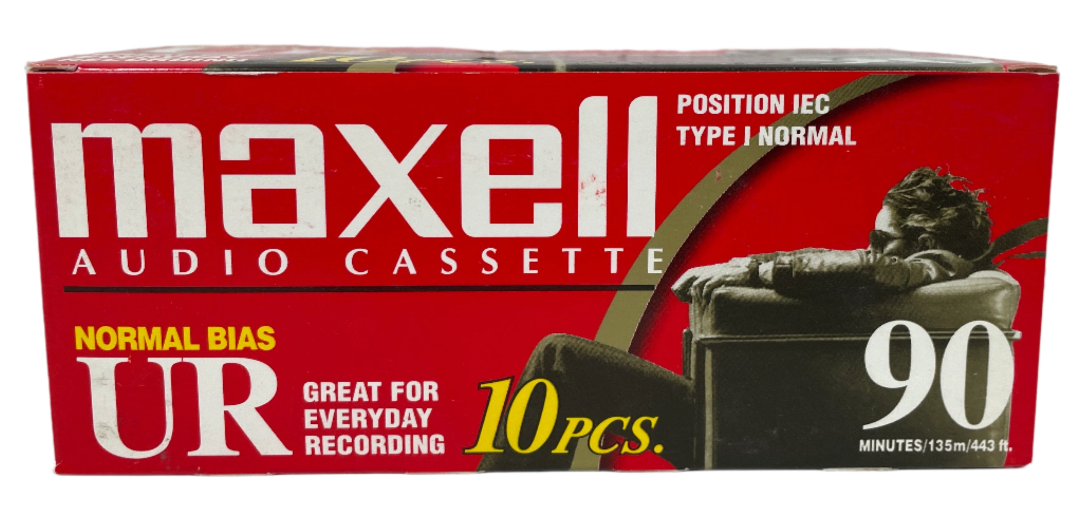 Cassettes de type Maxell UR-90 Nirmal, scellées, neuves, paquet de 10 (108510)