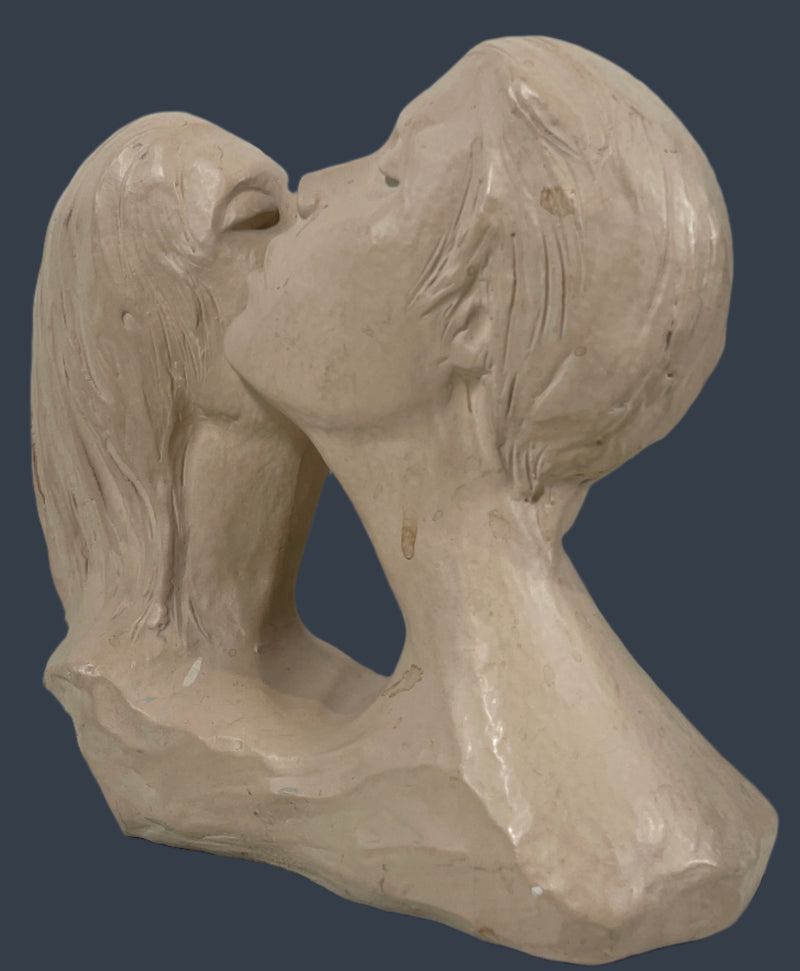 Vintage Sculptured Treasures Faces of Love Statue 1982, Collectible