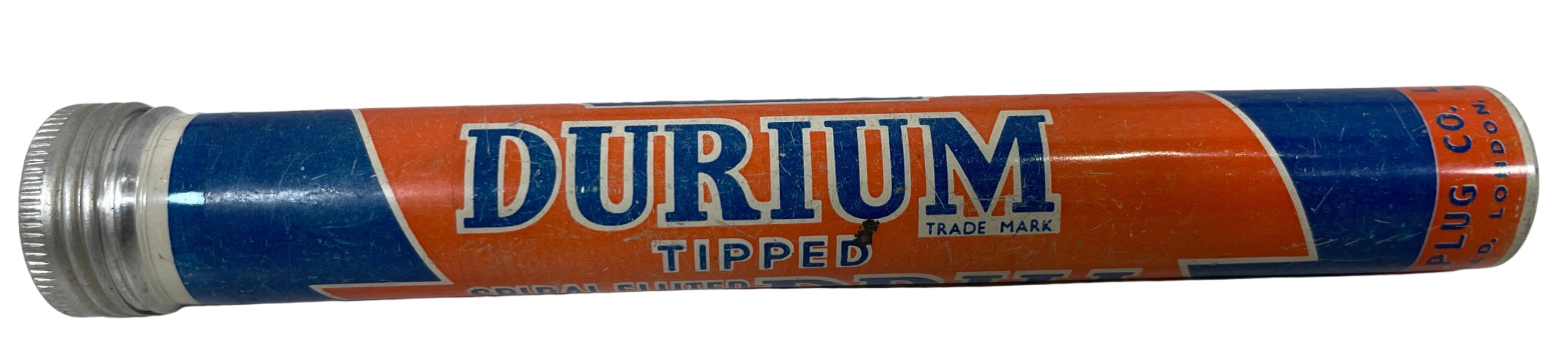 Vintage Rawlplug Drill Bit Tin, Durium , With Manual Inside. Empty TIN Container