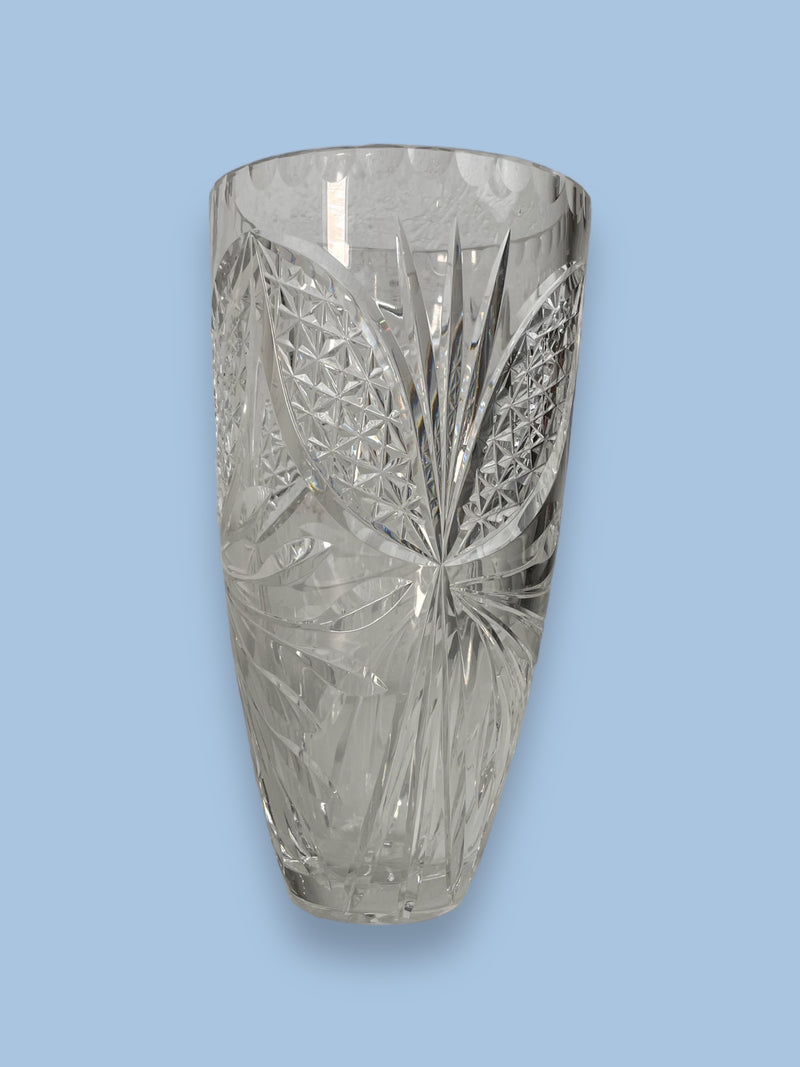 Vintage Crystal Pinwheel Vase