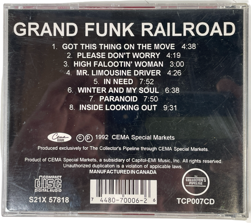 GRAND FUNK RAILROAD - Grand Funk - CD Version Rare 1992