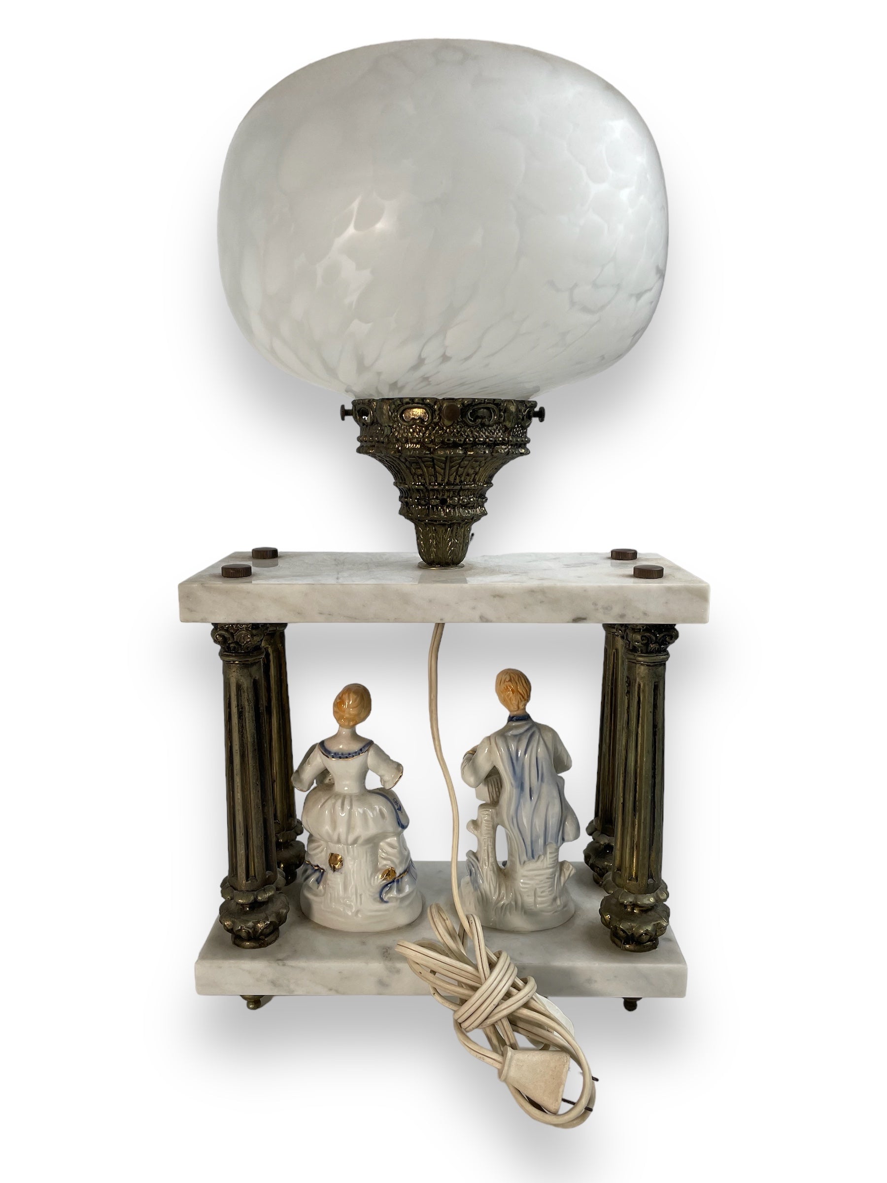 Lampe vintage Murano sur un luxueux socle en marbre