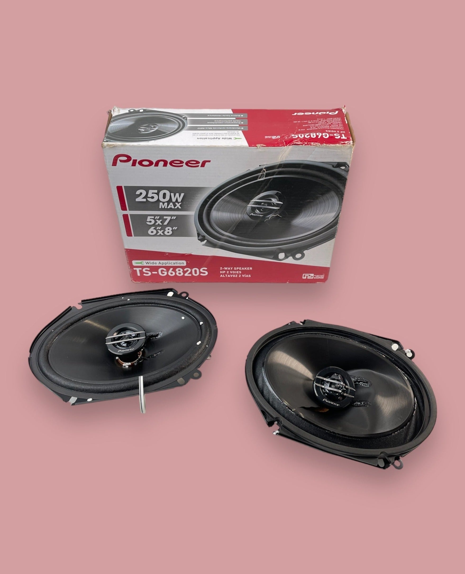 Pioneer TS-G6820S 6"x8" 500W 2 Way Coaxial Car Speakers from the G-Series
