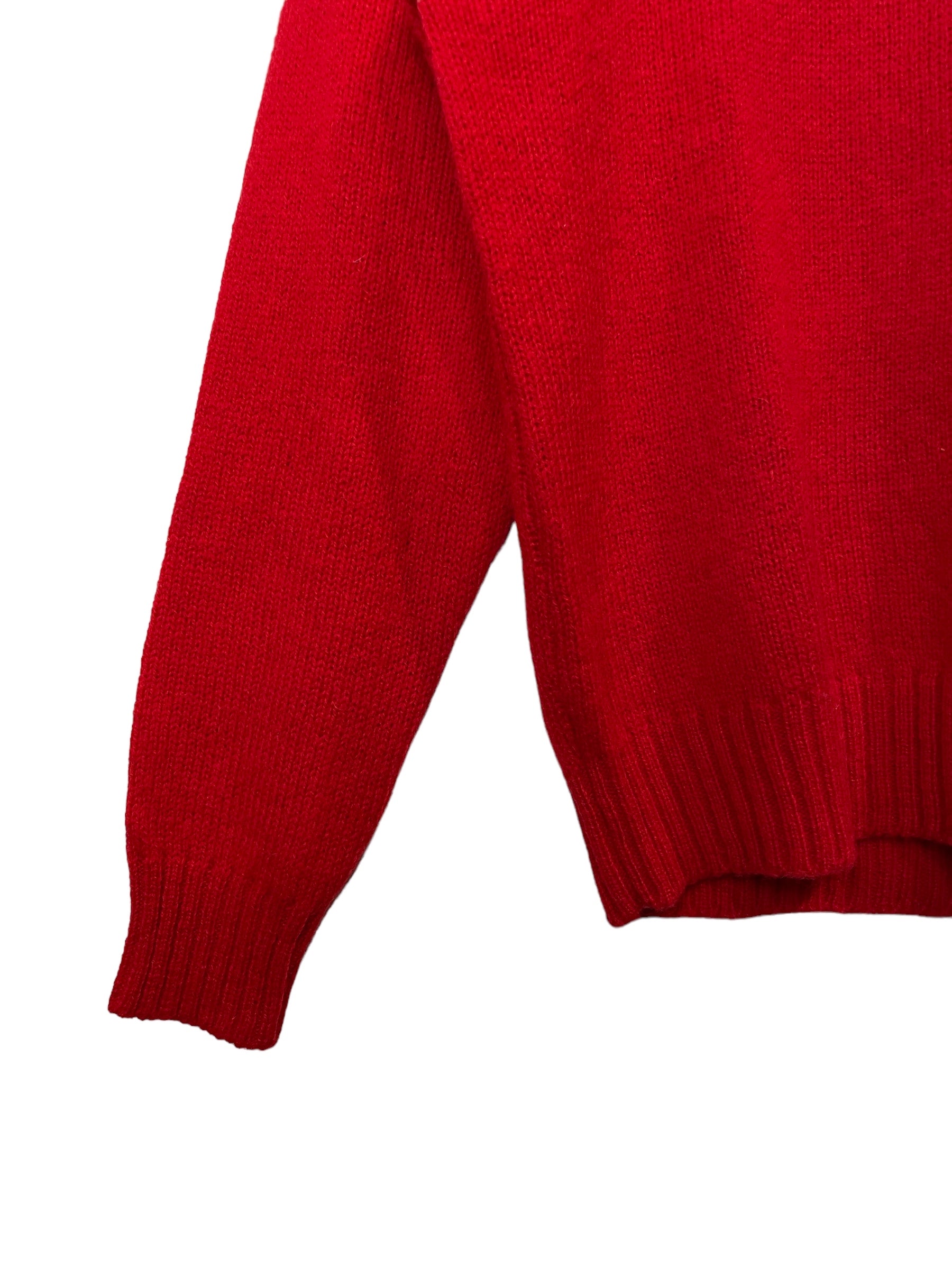 Vintage Nino Cerruti Red 100% Virgin Wool Sweater Made in Mauritius