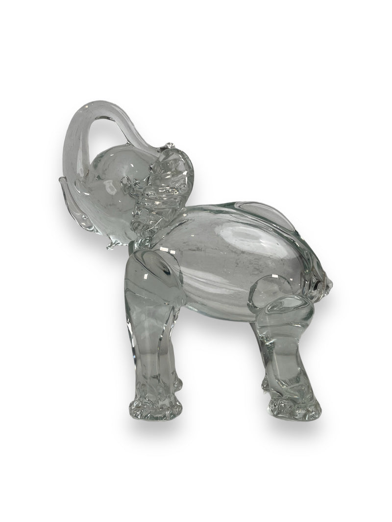 Sculpture d'Éléphant en Verre d'Art Murano Vintage de 10"