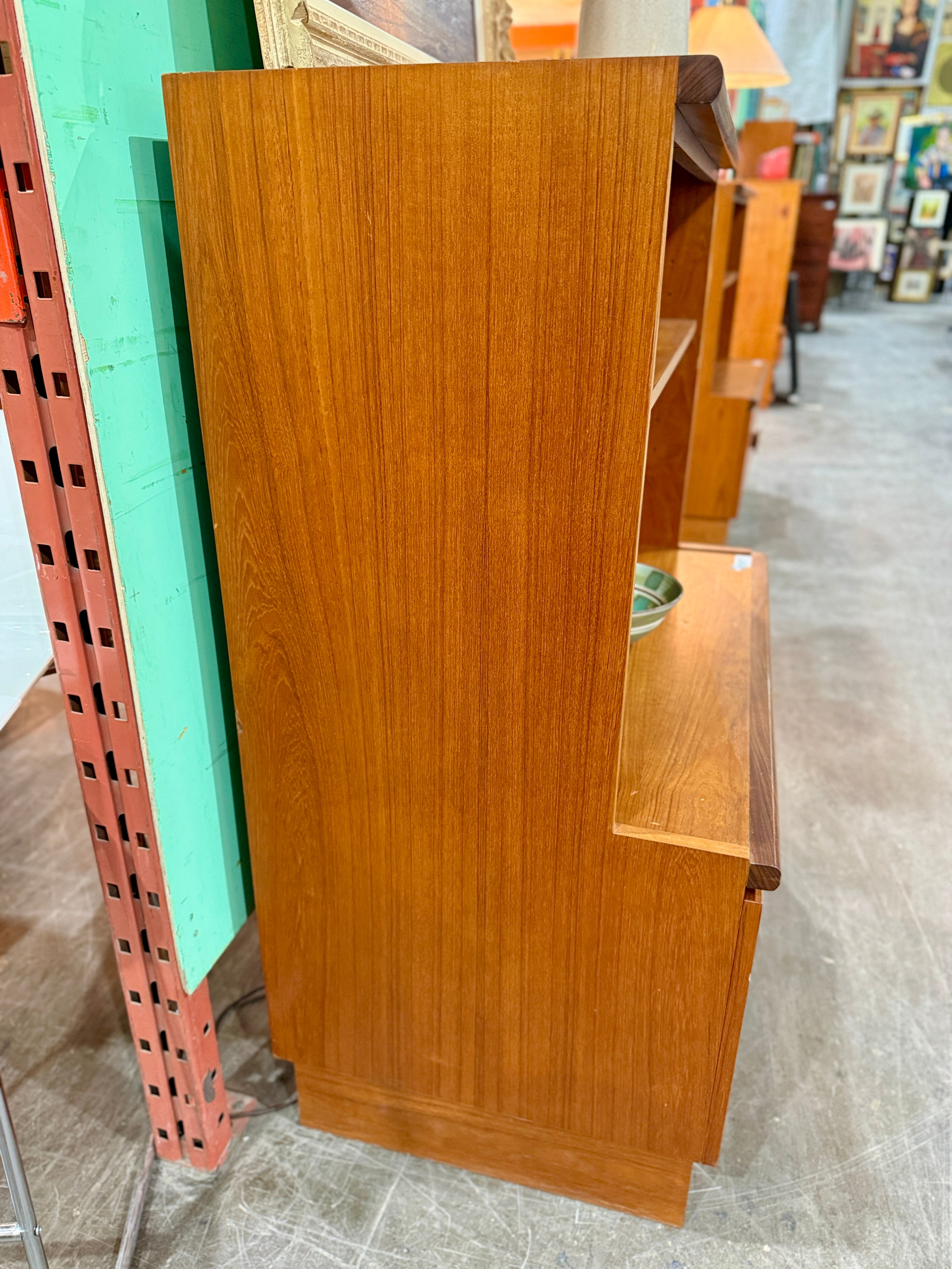 Mid Century Teak Media Cabinet, Scandinavian Style Storage Unit.