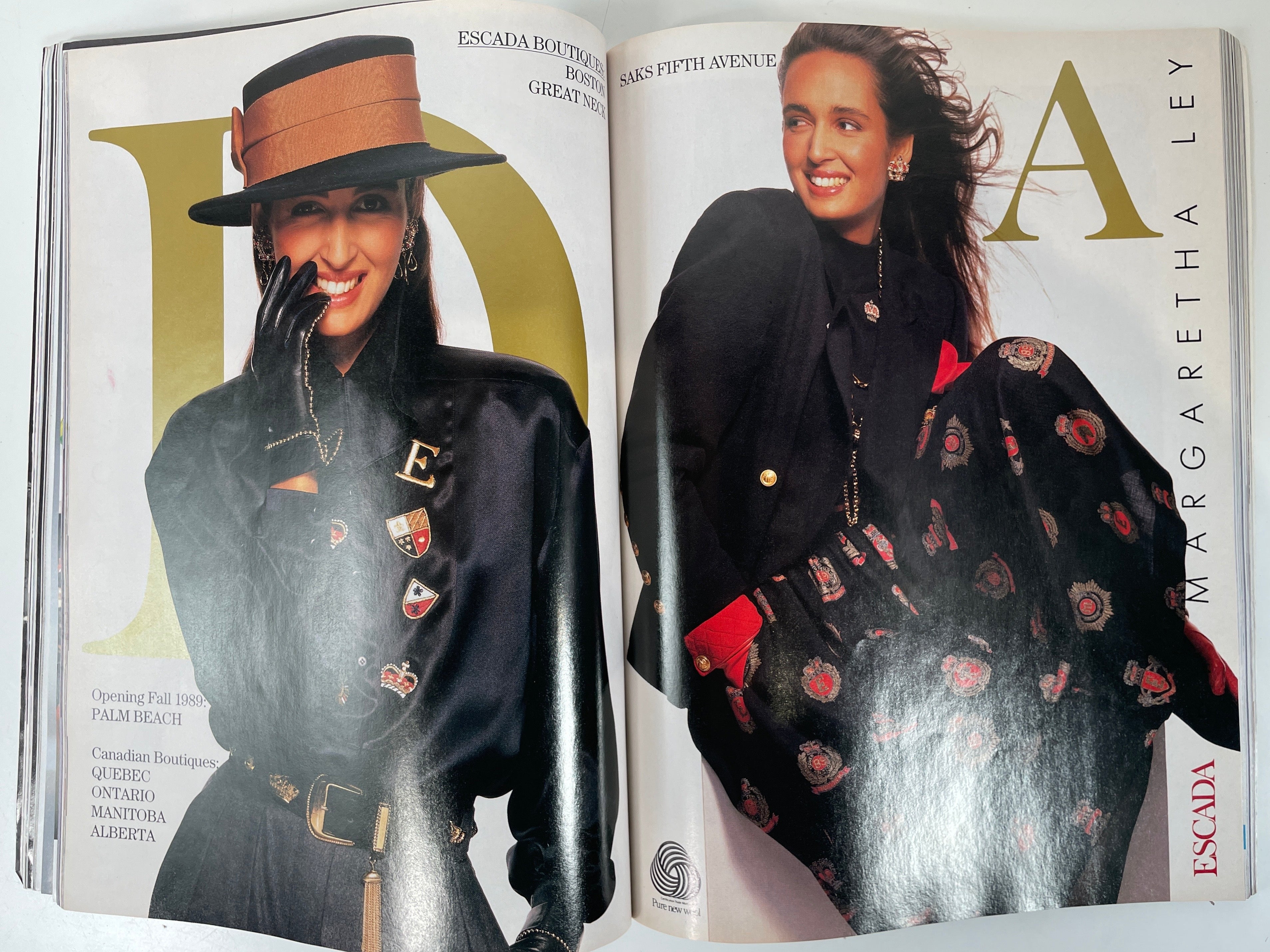 Vogue Vintage Août 1989 Tatjana Patitz- Top Model