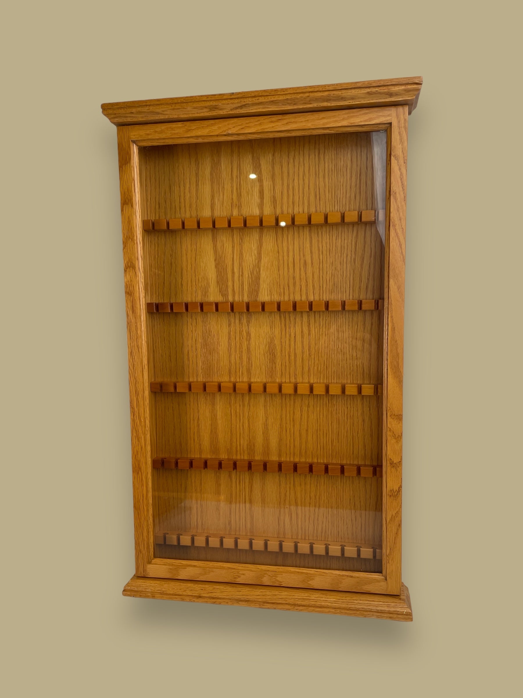 Solid Wood Curio Collectable Spoon Display Cabinet