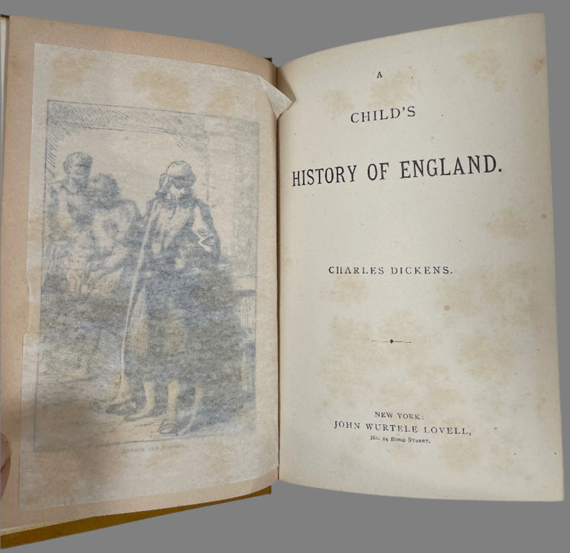 Dickens, Histoire de l'Angleterre pour les enfants, illustrée, Lovell, vers 1800